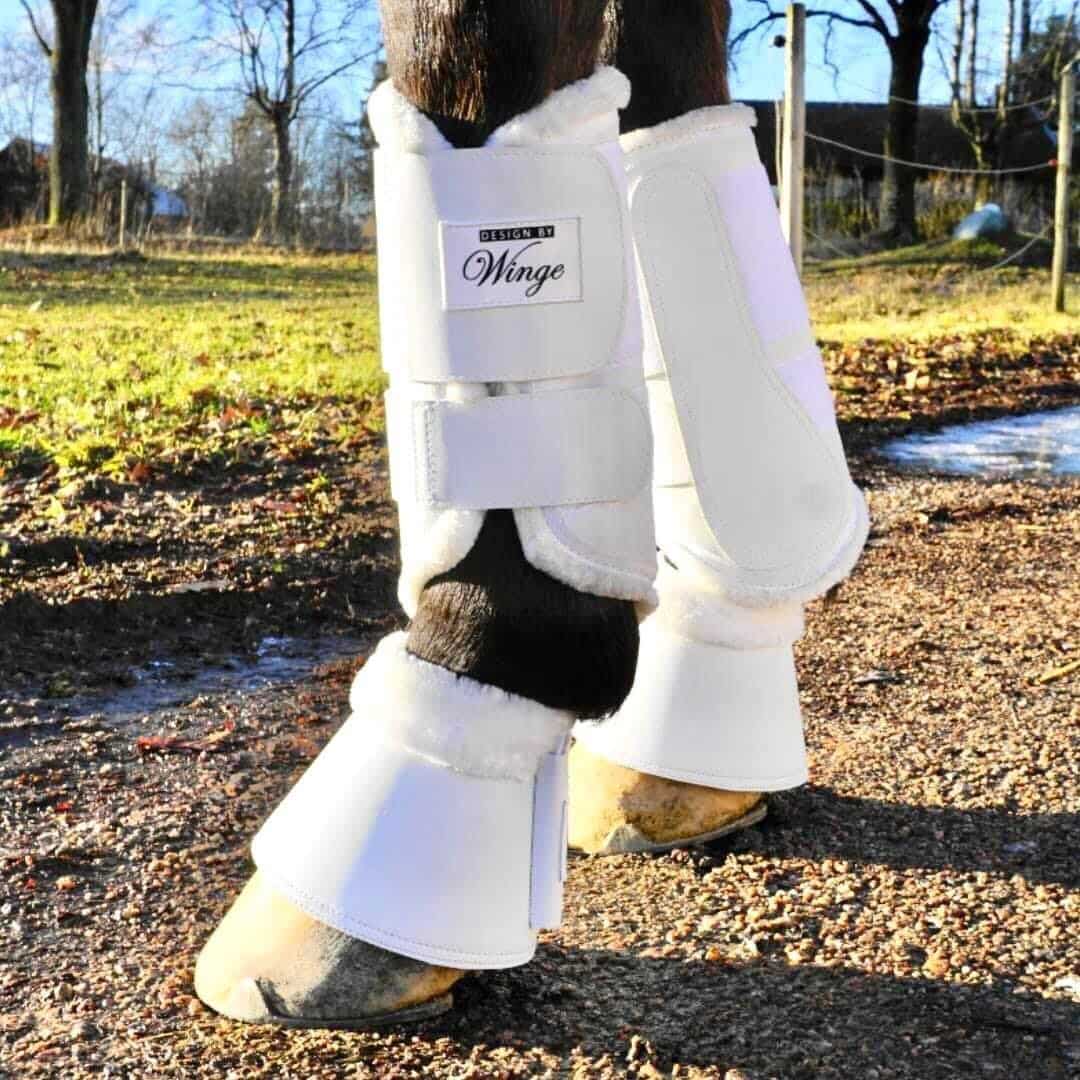 Dressyrskydd med boots – Vita - Bild 4