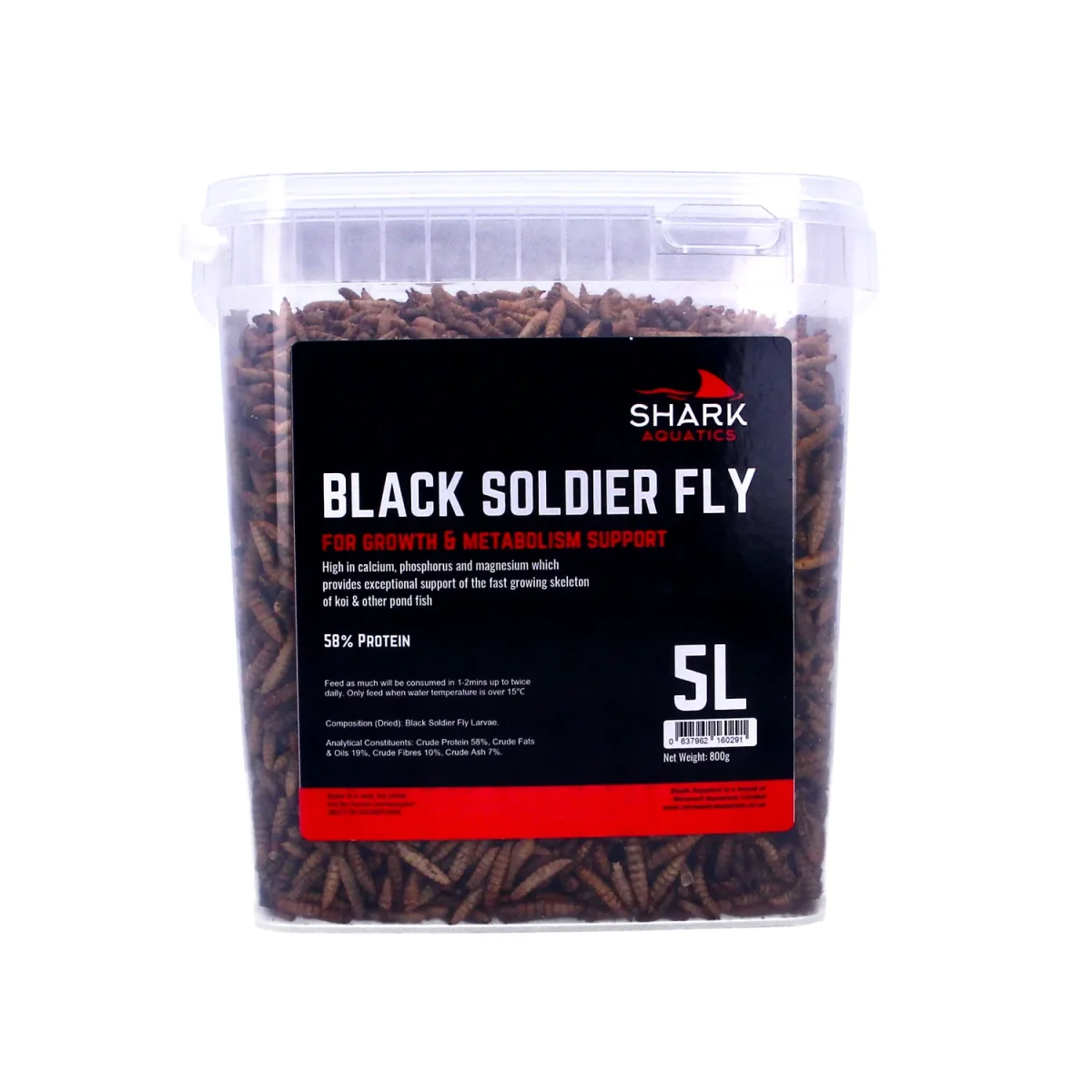 Shark Koi Pond Treats Silkworm Soldier Fly Dried Daphnia Insect Food for Fish - Bild 5
