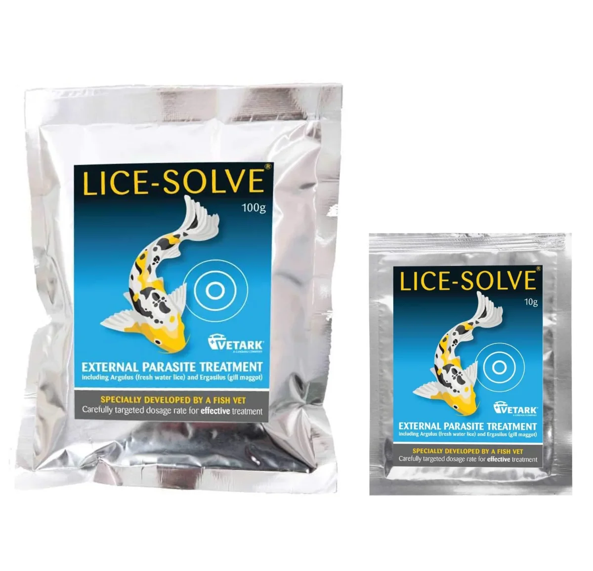 Vetark Lice-Solve External Parasite Anti-Pond Lice Fish Treatment 10g 100g - Bild 2